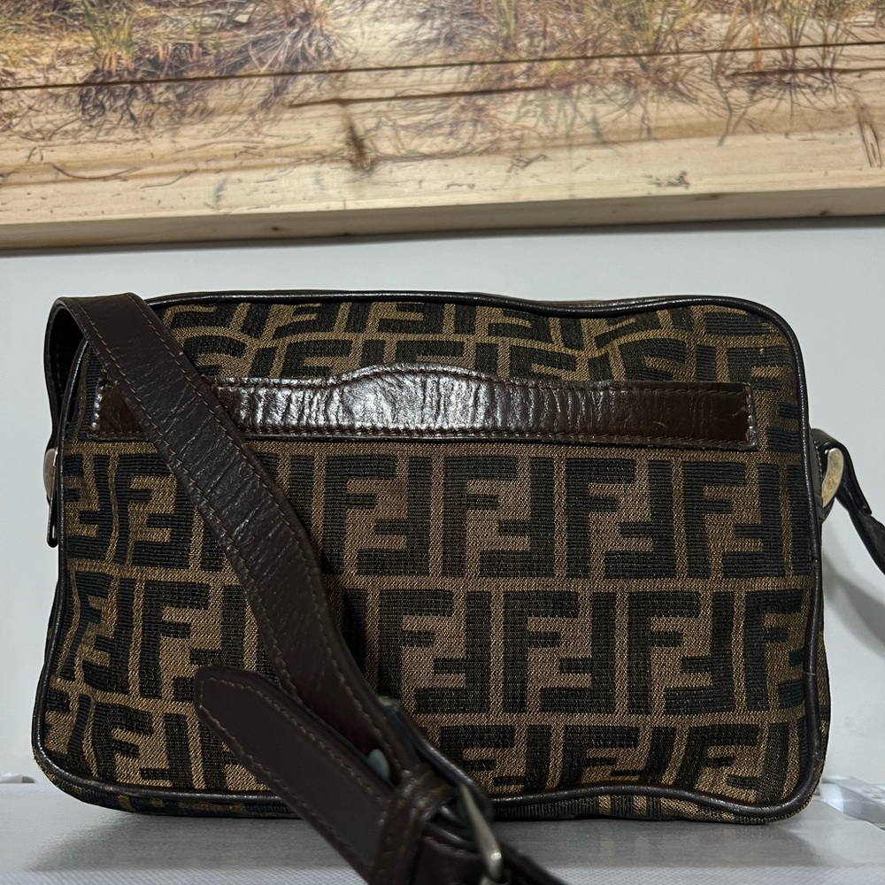 🛑SOLD🛑Fendi Vintage Black and Brown Men's Messenger Bag w/COA